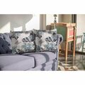 Homeroots 20 in. Butterfly Indoor & Outdoor Throw Pillow Gray & White 412398